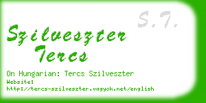 szilveszter tercs business card